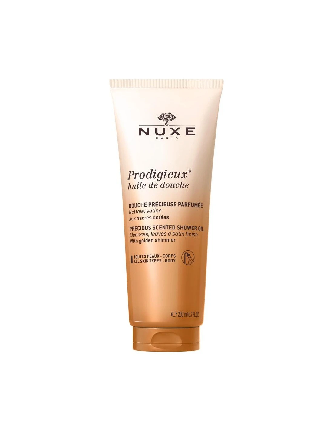Nuxe Prodigieux Golden Shimmer Shower Oil 200 Ml